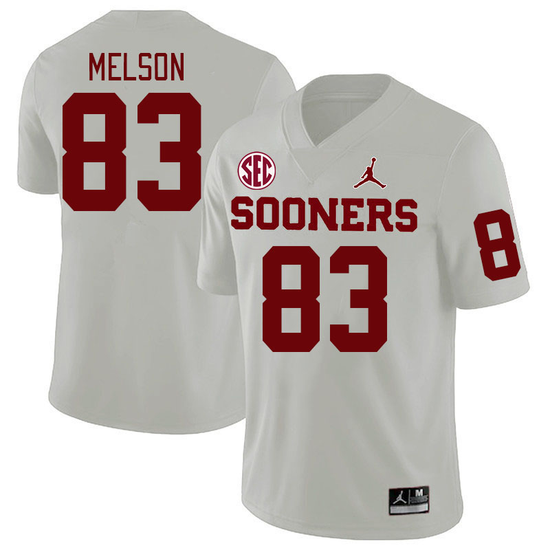 #83 Major Melson Oklahoma Sooners 2024 SEC Conference College Football Jerseys-White